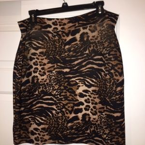 Sexy INC International Concepts Animal Print Skirt